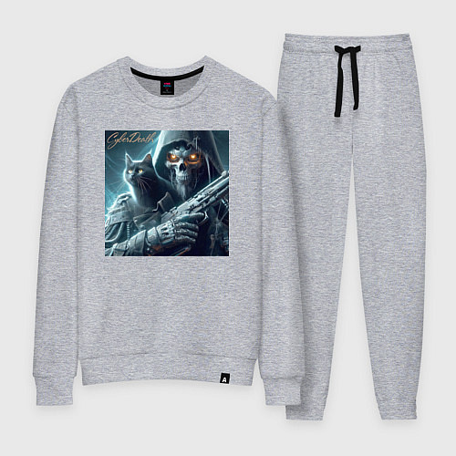 Женский костюм Cyber death - ai art fantasy / Меланж – фото 1