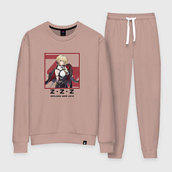 Костюм хлопковый женский Эвелин Шевалье - Zenless Zone Zero, цвет: пыльно-розовый