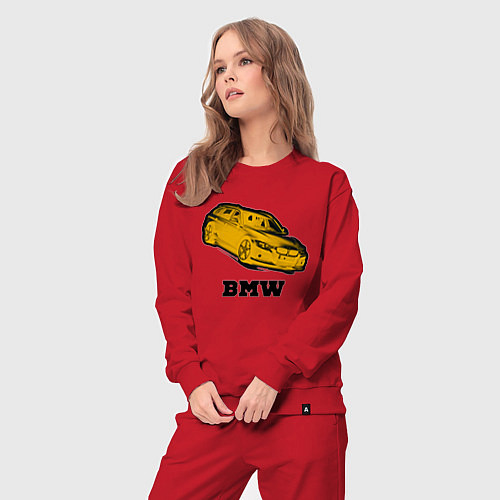 Женский костюм Золотой bmw / Красный – фото 3