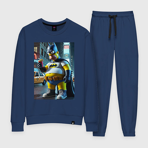 Женский костюм Бэтсимпсон купил в фастфуде картофель фри / Тёмно-синий – фото 1