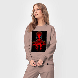 Костюм хлопковый женский Человек паук майлз моралес, цвет: пыльно-розовый — фото 2