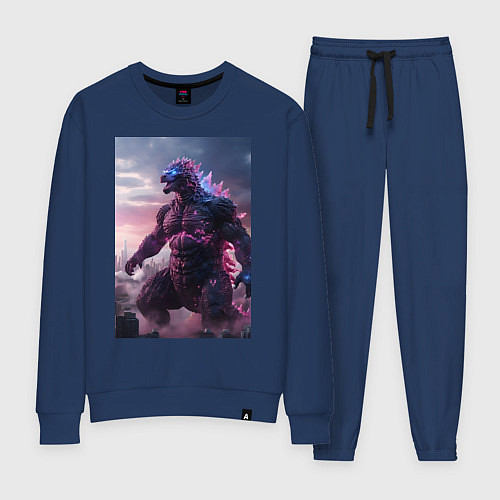 Женский костюм Годзилла - король монстров / Тёмно-синий – фото 1