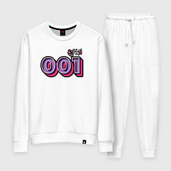Костюм хлопковый женский Игрок 001, цвет: белый