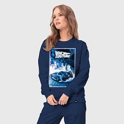 Костюм хлопковый женский Назад в будущее - делориан, цвет: тёмно-синий — фото 2