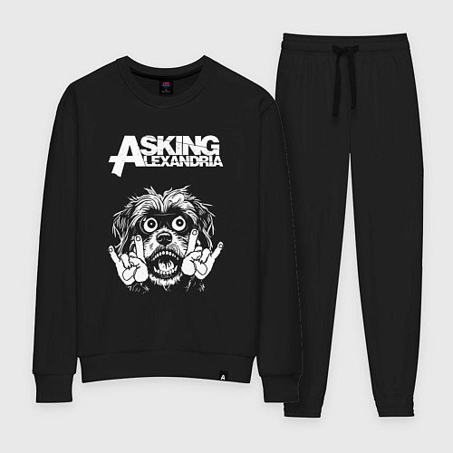 Женский костюм Asking Alexandria rock dog / Черный – фото 1