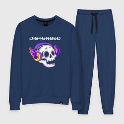 Женский костюм Disturbed - неоновый череп