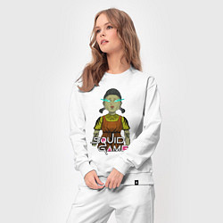 Костюм хлопковый женский Squid game doll, цвет: белый — фото 2