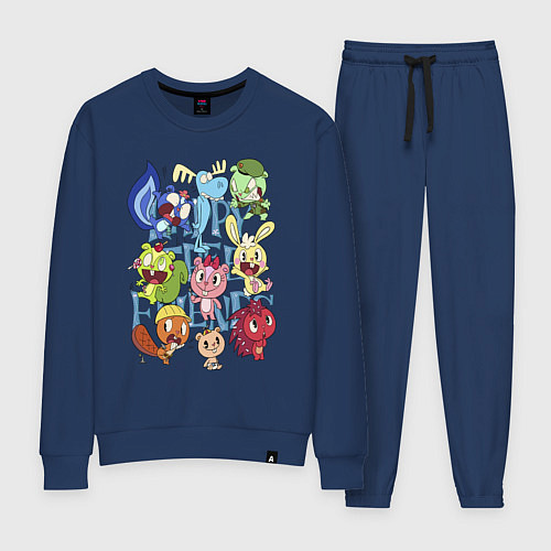 Женский костюм Счастливые лесные друзья / Тёмно-синий – фото 1