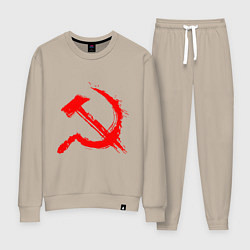 Женский костюм Sickle and hammer red paint