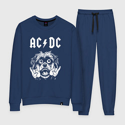 Костюм хлопковый женский AC DC rock dog, цвет: тёмно-синий