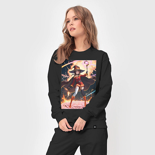 Женский костюм Мегумин колдует взрывную магию / Черный – фото 3