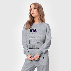 Костюм хлопковый женский Bts ticket, цвет: меланж — фото 2