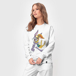 Костюм хлопковый женский Bugs Bunny - Lola Bunny, цвет: белый — фото 2