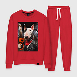 Женский костюм Бультерьер с бензопилой - нейроарт