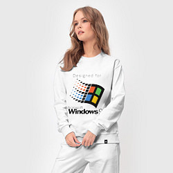 Костюм хлопковый женский Предназначен для windows 95, цвет: белый — фото 2
