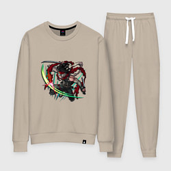 Костюм хлопковый женский Моя геройская академия Акагуро Чизоме Пятно, цвет: миндальный