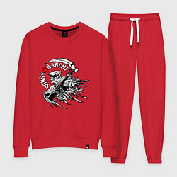 Костюм хлопковый женский Logo Sons Of Anarchy, цвет: красный