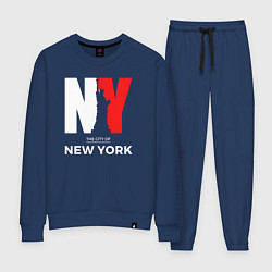 Костюм хлопковый женский The city of New York, цвет: тёмно-синий