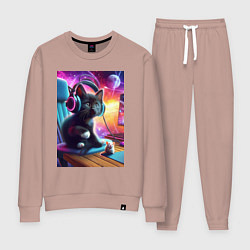 Женский костюм Котёнок в наушниках и мышка