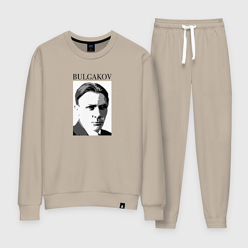 Женский костюм Михаил Булгаков портрет в черно-белом / Миндальный – фото 1