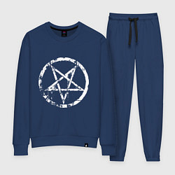 Костюм хлопковый женский Star pentagram, цвет: тёмно-синий