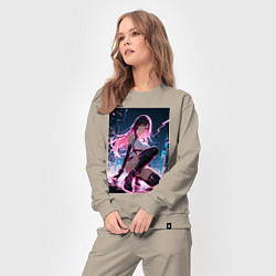 Костюм хлопковый женский Тифа Локхарт из Final Fantasy VII в стиле киберпан, цвет: миндальный — фото 2