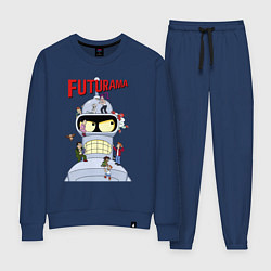 Костюм хлопковый женский Futurama all, цвет: тёмно-синий