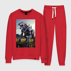 Костюм хлопковый женский Робот в стиле Horizon, цвет: красный