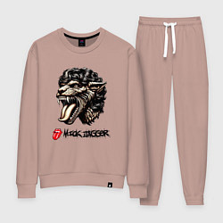 Костюм хлопковый женский Mick Jagger - stylization, цвет: пыльно-розовый