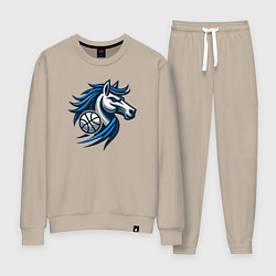 Костюм хлопковый женский Mavericks horse, цвет: миндальный