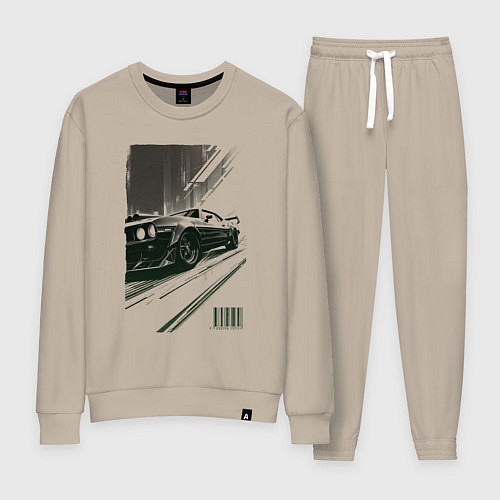 Женский костюм Гоночный спорткар / Миндальный – фото 1