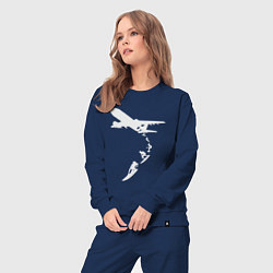 Костюм хлопковый женский Plane surfer, цвет: тёмно-синий — фото 2