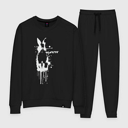 Костюм хлопковый женский Banksy bunny, цвет: черный