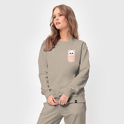 Костюм хлопковый женский Jiniret in pocket, цвет: миндальный — фото 2
