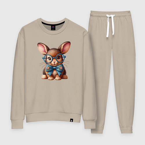 Женский костюм Кролик мальчик в очках / Миндальный – фото 1