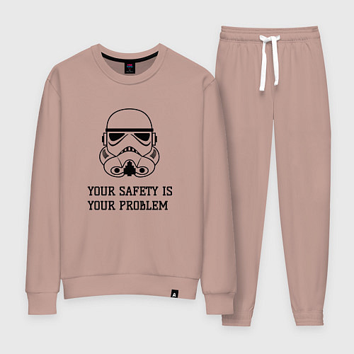 Женский костюм Ваша безопасность ваши проблемы / Пыльно-розовый – фото 1