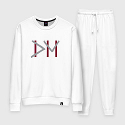 Костюм хлопковый женский Depeche Mode - videos logo, цвет: белый