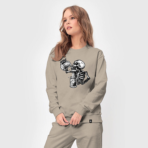 Женский костюм Пивной скелетик / Миндальный – фото 3