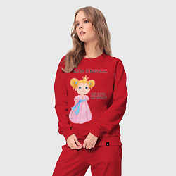 Костюм хлопковый женский Мой слуги вас найдут, цвет: красный — фото 2