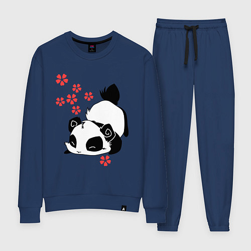 Женский костюм Цветочная панда / Тёмно-синий – фото 1