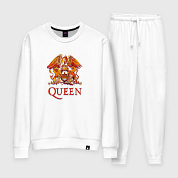 Костюм хлопковый женский Эмблема Queen, цвет: белый