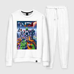 Женский костюм Mass effect and Minecraft - ai art collaboration
