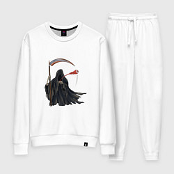 Костюм хлопковый женский Смерть с йо-йо, цвет: белый