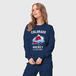 Костюм хлопковый женский Colorado Avalanche team NHL, цвет: тёмно-синий — фото 2