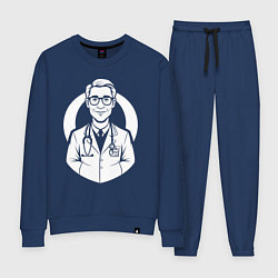 Женский костюм Врач с улыбкой и стетоскопом