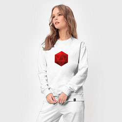 Костюм хлопковый женский Игровой кубик, цвет: белый — фото 2