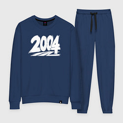 Костюм хлопковый женский 2004 год в стиле граффити, цвет: тёмно-синий