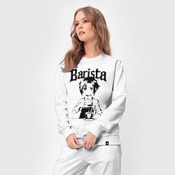 Костюм хлопковый женский Бариста аниме, цвет: белый — фото 2