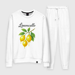 Костюм хлопковый женский Limoncello, цвет: белый