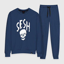 Костюм хлопковый женский Team Sesh, цвет: тёмно-синий